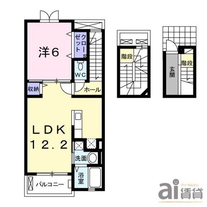埼玉県志木市中宗岡2(アパート)の賃貸物件の間取り