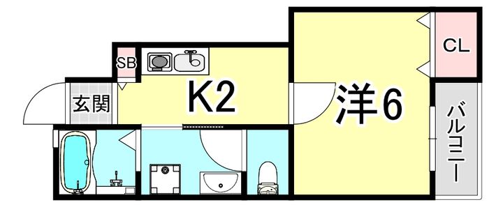 兵庫県神戸市垂水区西舞子1(アパート)の賃貸物件の間取り