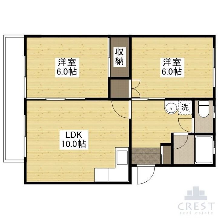 新涯マンションの間取り