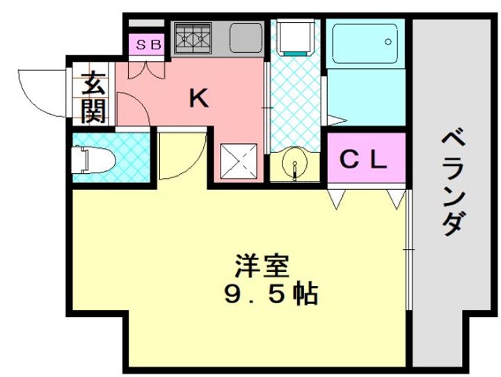 大阪府大阪市東住吉区杭全6(マンション)の賃貸物件の間取り