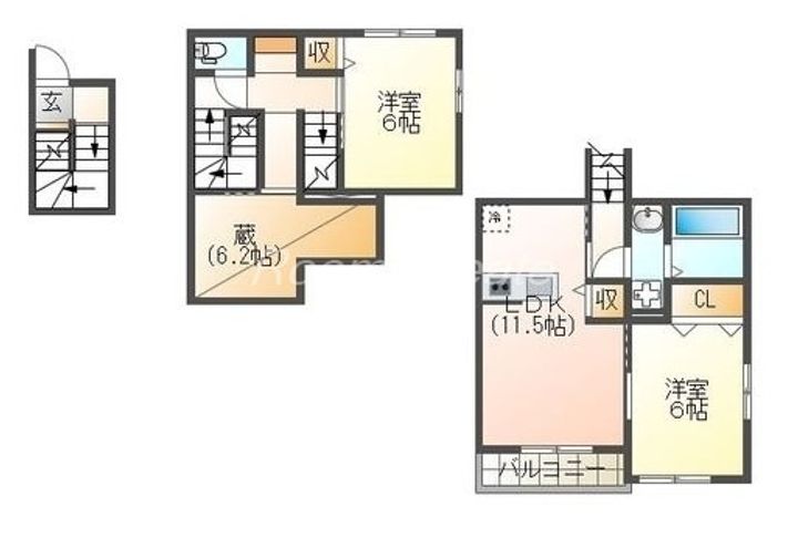 ベルリード北島C棟の間取り