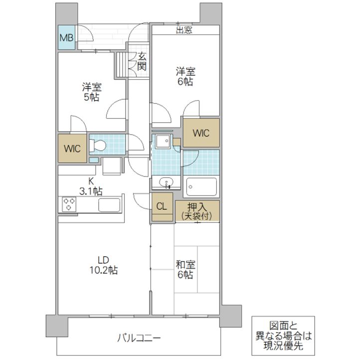 サンクレイドル水戸堀町ウィンフォートの間取り