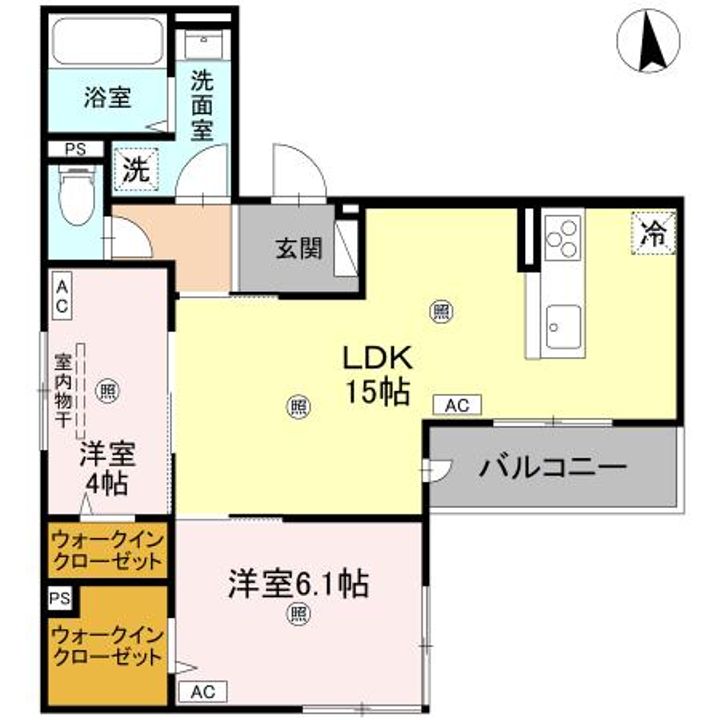 (仮称)D-ROOM橋波東之町 西棟の間取り