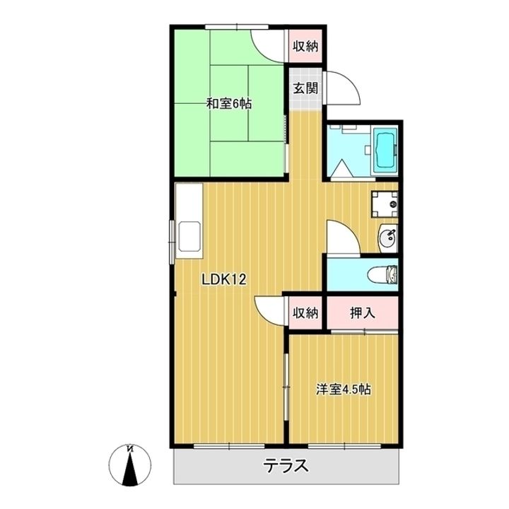 山本コーポ(山北)の間取り