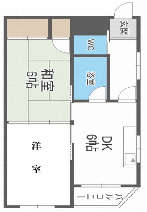 湯里ハイツB棟の間取り