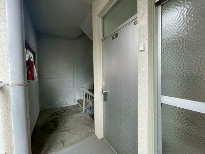 平和マンションの玄関