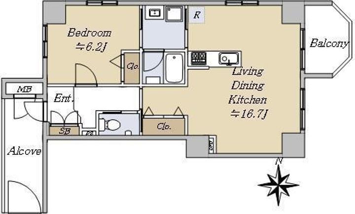 モンテヴェルデ神楽坂弐番館の間取り