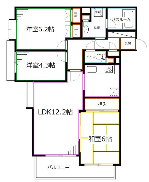 東京都杉並区浜田山1(マンション)の賃貸物件の間取り