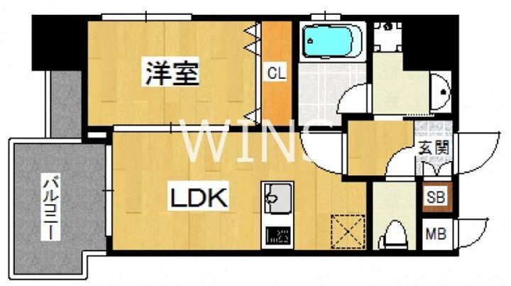 福岡県福岡市博多区美野島2(マンション)の賃貸物件の間取り