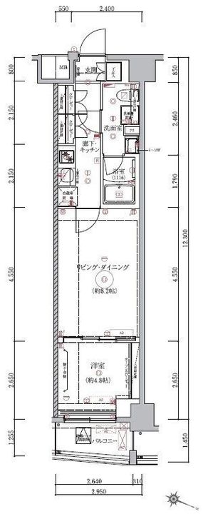 東京都板橋区清水町(マンション)の賃貸物件の間取り