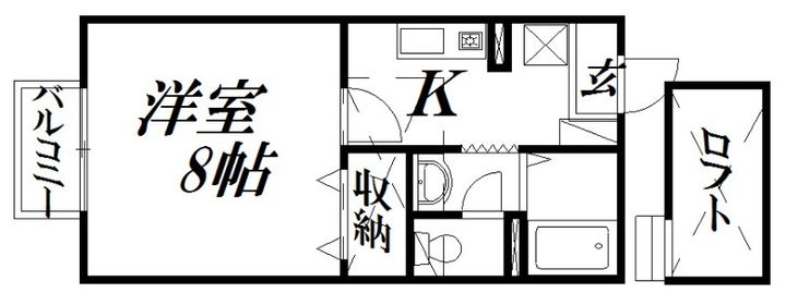 静岡県浜松市中央区住吉5(アパート)の賃貸物件の間取り