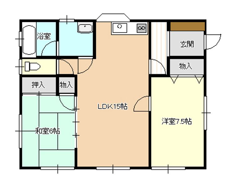 岩手県盛岡市浅岸字橋場(一戸建)の賃貸物件の間取り