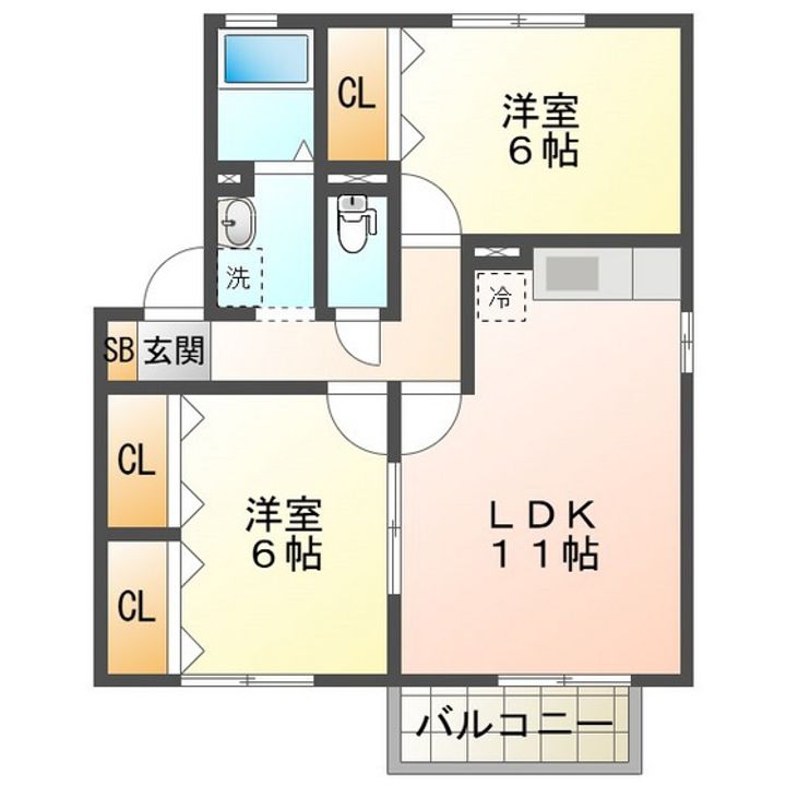 サニーコート新小杉の間取り
