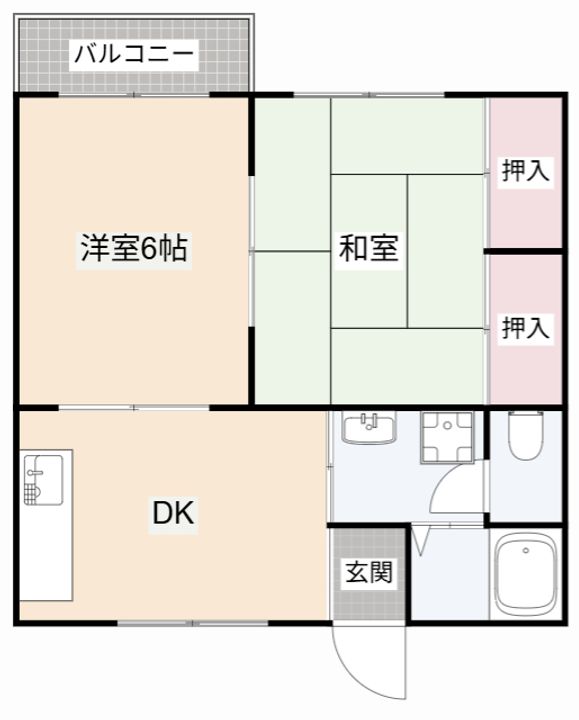 大阪府高槻市西五百住町(アパート)の賃貸物件の間取り