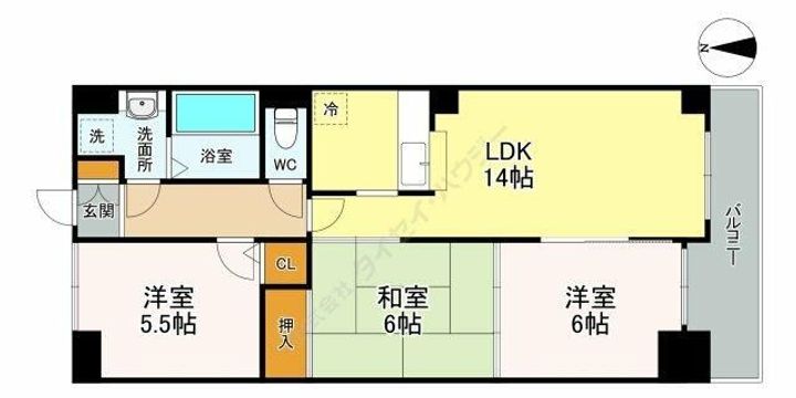 セザール壱番館の間取り