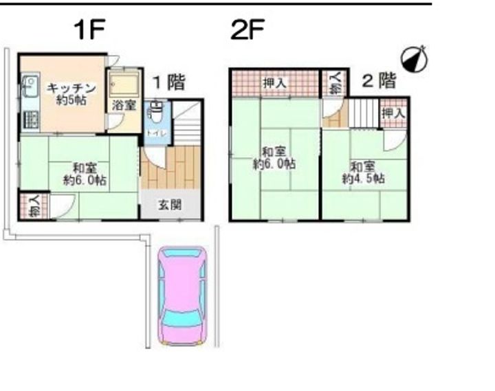 大阪府大阪市西淀川区姫島4(一戸建)の賃貸物件の間取り