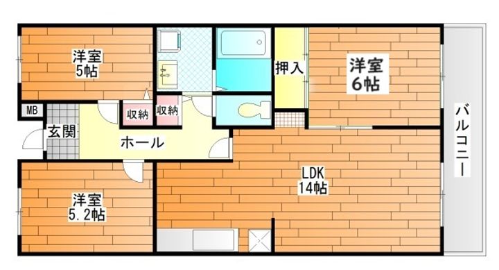 ライゼックス富田林の間取り