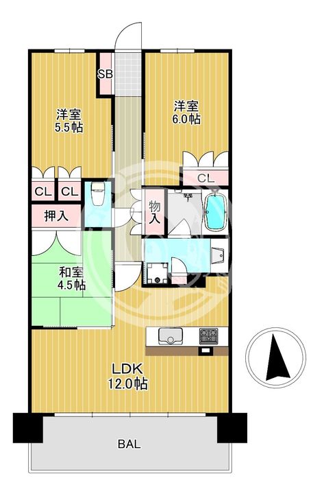 ブランズシティ天神橋筋六丁目の間取り