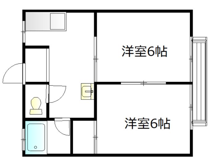 七塚ハイツAの間取り