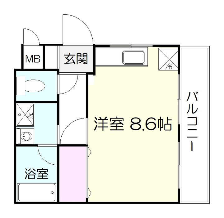 コーショ-コーポの間取り