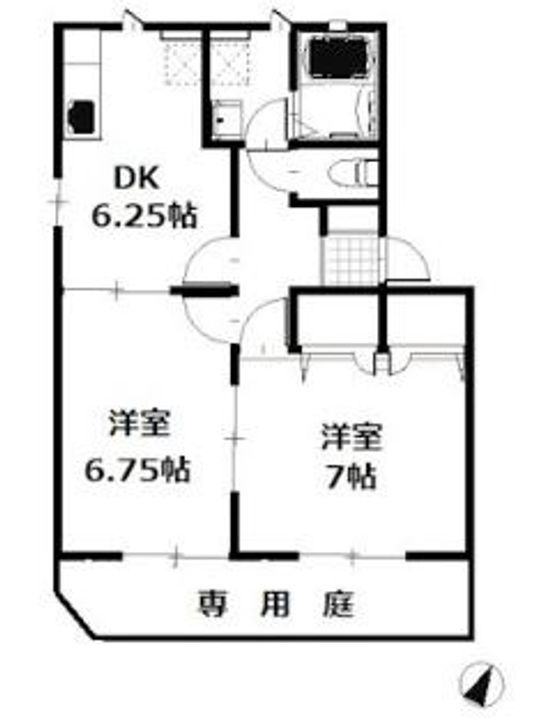 岡山県倉敷市上東(アパート)の賃貸物件の間取り