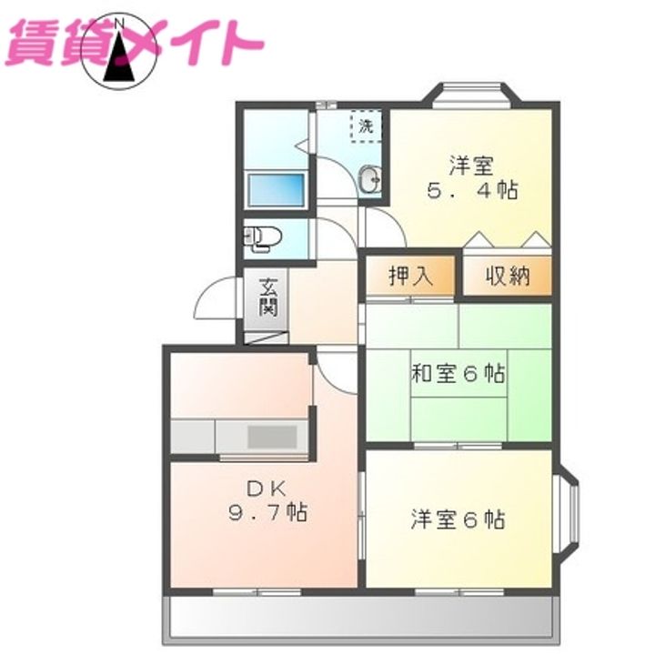 Wood Hills B棟の間取り