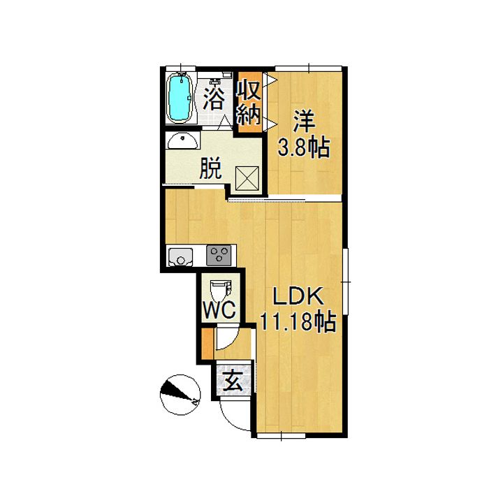 ル・ボヌールBの間取り