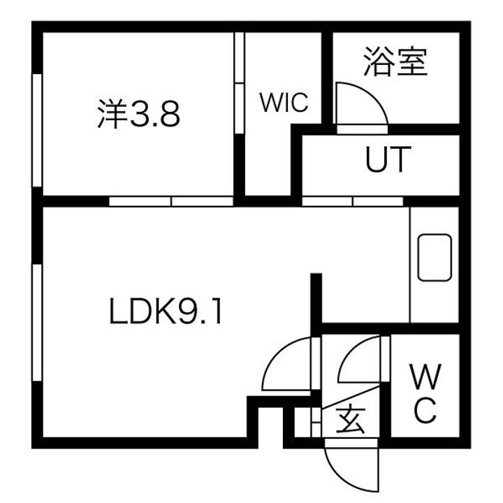 北海道札幌市中央区北二条東7(マンション)の賃貸物件の間取り