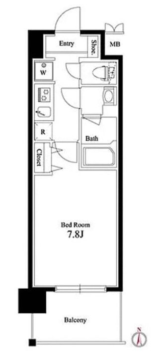 東京都江東区新大橋3(マンション)の賃貸物件の間取り