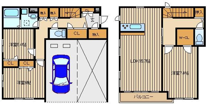東京都練馬区石神井町2(一戸建)の賃貸物件の間取り