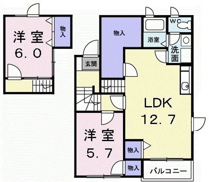 群馬県みどり市笠懸町阿左美(アパート)の賃貸物件の間取り
