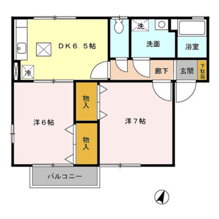 アクアグレイス Bの間取り
