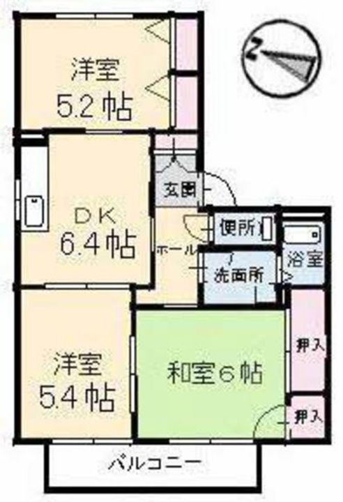 クレール五日市駅前 B棟の間取り