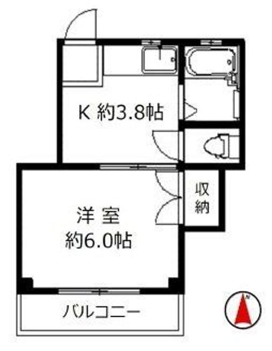 埼玉県新座市新堀2(アパート)の賃貸物件の間取り