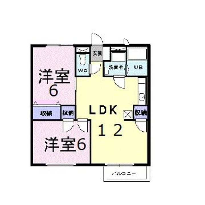 群馬県高崎市大沢町(アパート)の賃貸物件の間取り