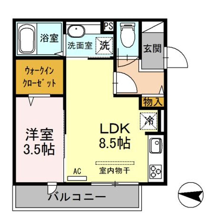 埼玉県さいたま市大宮区天沼町1(アパート)の賃貸物件の間取り