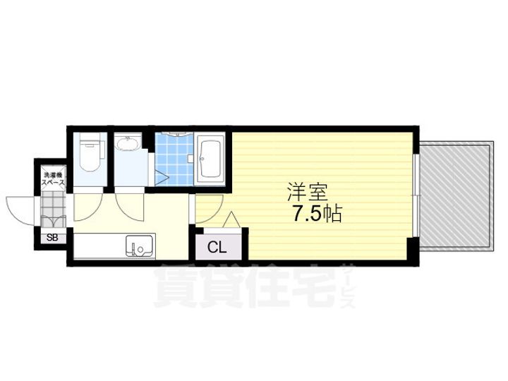 大阪府大阪市天王寺区国分町(マンション)の賃貸物件の間取り