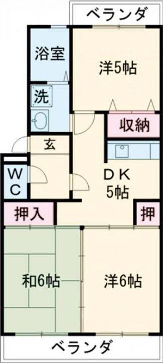 ボヌール扶桑の間取り