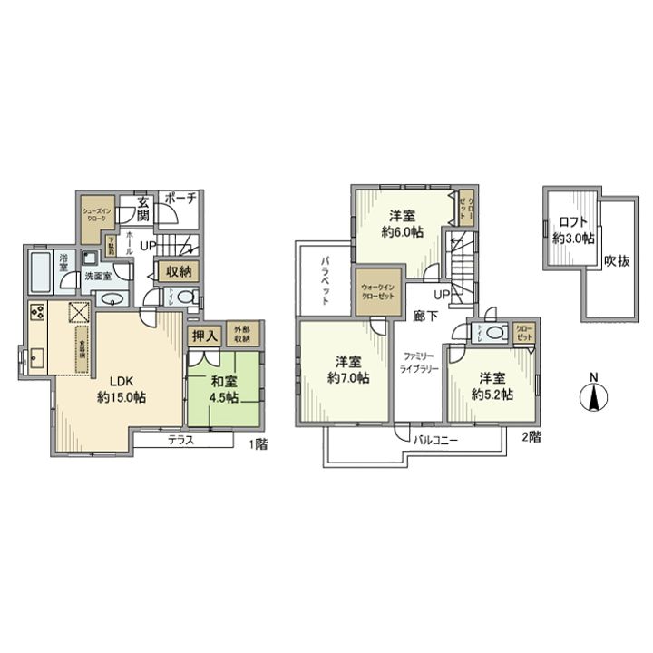 神奈川県横浜市瀬谷区南瀬谷1(一戸建)の賃貸物件の間取り