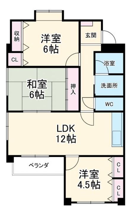 シャトレ大堀の間取り
