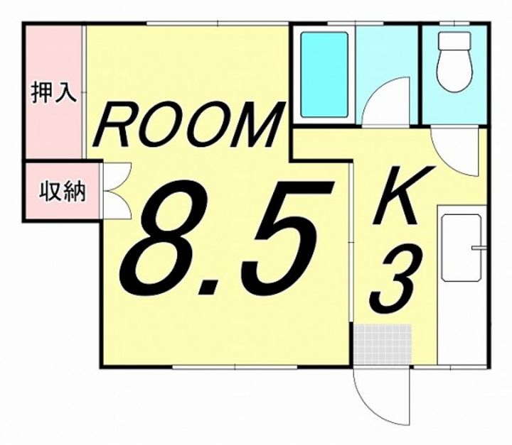 広島県広島市中区吉島町(マンション)の賃貸物件の間取り