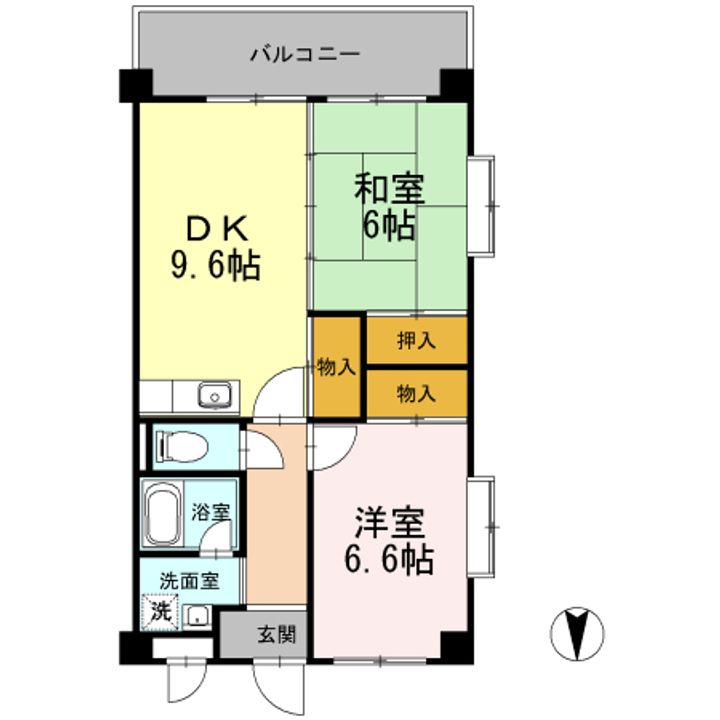 兵庫県西脇市野村町(マンション)の賃貸物件の間取り