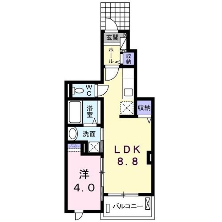 大阪府寝屋川市池田1(アパート)の賃貸物件の間取り