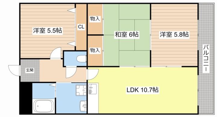 フォルクス淡海の間取り