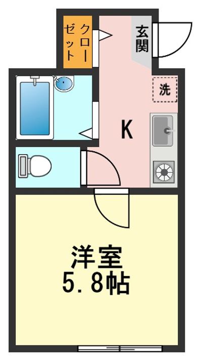 東京都江戸川区東小岩6(アパート)の賃貸物件の間取り