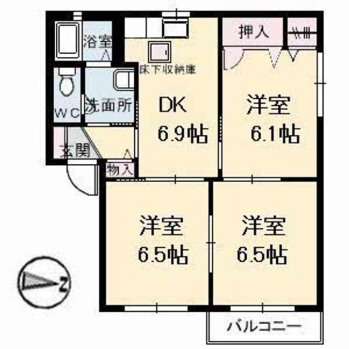 メゾンドフルール A棟の間取り