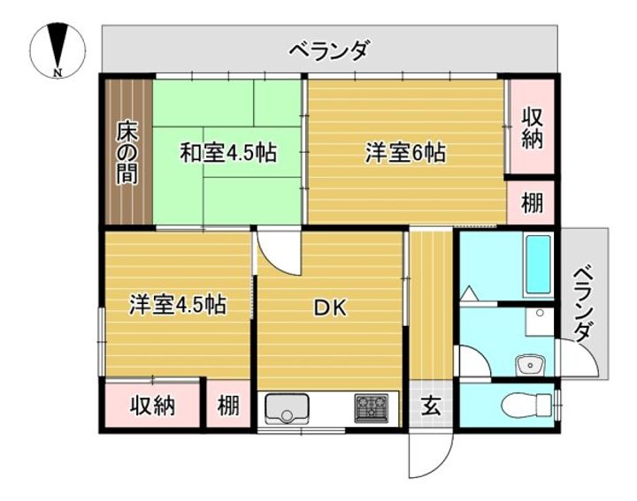 福岡県みやま市瀬高町文廣(一戸建)の賃貸物件の間取り