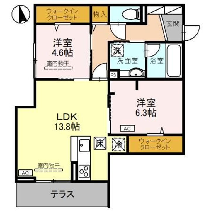 栃木県宇都宮市中今泉3(アパート)の賃貸物件の間取り