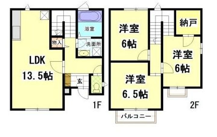 岡山県倉敷市玉島中央町1(一戸建)の賃貸物件の間取り