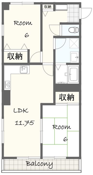 フォブール梅田の間取り